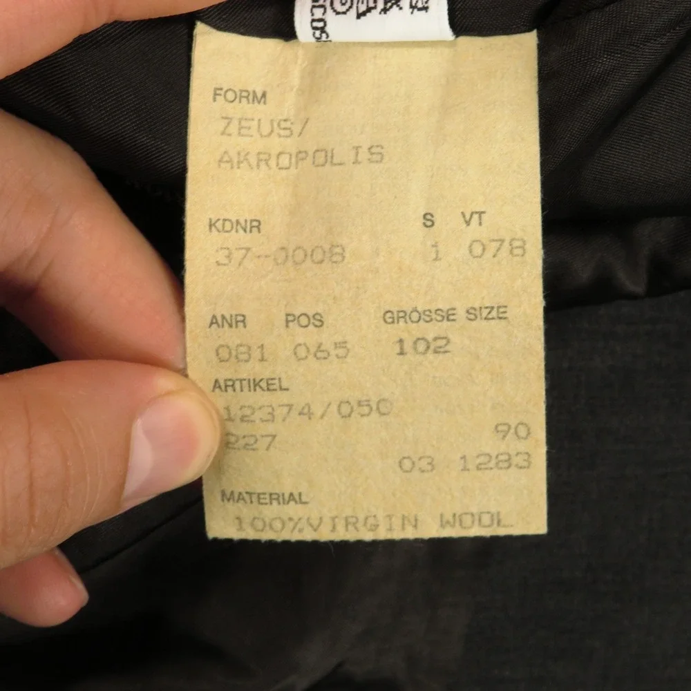 Hugo Boss Blazer 44L Cerruti Super 100s Charcoal 6 Button Double Breasted Coat